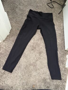 Athleta Black Ribbed High-Waist Leggings